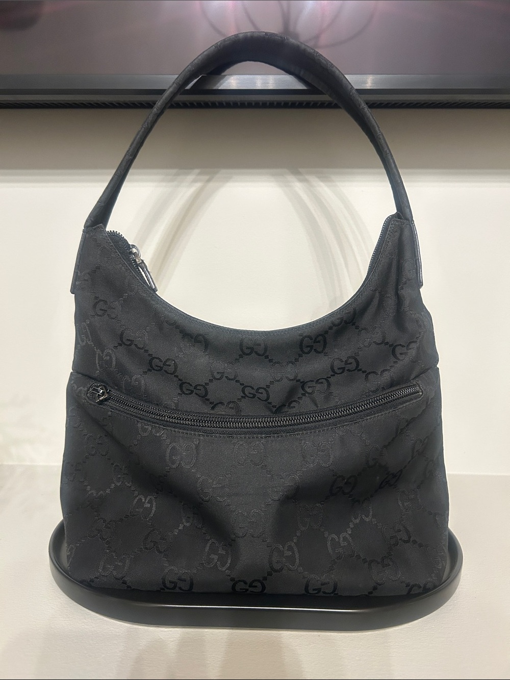 Gucci TOM FORD 1998 Black GG Monogram Shoulder Bag - Picture 2 of 6